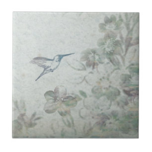 Floral Blue Tegeltje