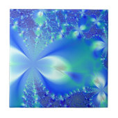 Floral Blue Tegeltje (Voorkant)