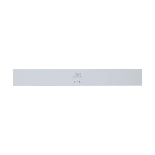 Floral Blue Uitnodigingen Wikkel (Vlak)