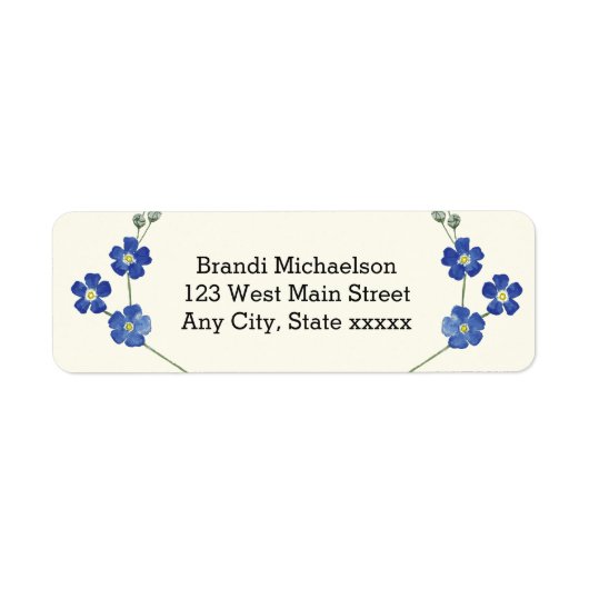 Floral Blue vergeet de Waterverf van Nots Etiket (Voorkant)