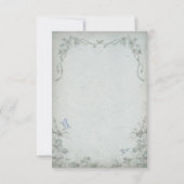  Floral Blue Wedding Bedankt (Achterkant)