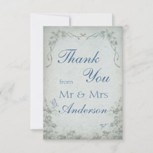  Floral Blue Wedding Bedankt