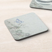  Floral Blue Wedding Bier Onderzetter (Linkerzijde)