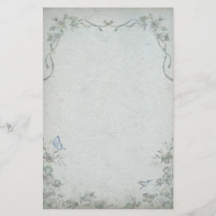  Floral Blue Wedding Briefpapier