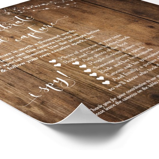 Floral Blue wegwerp camera instructies teken Poster (Hoek)