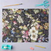  Floral Blue White Botanical Flower Cottage Tissuepapier (Craft)