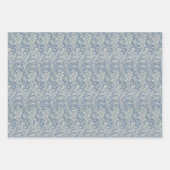 Floral Blue White  Morris Flowers Pattern Inpakpapier Vel (Voorkant 3)