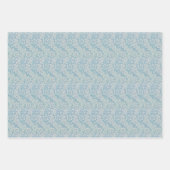Floral Blue White  Morris Flowers Pattern Inpakpapier Vel (Voorkant 2)
