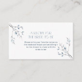Floral Blue Winter Botanical Share A Recept Informatiekaartje (Voorkant)