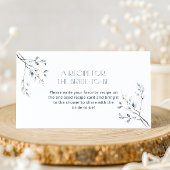 Floral Blue Winter Botanical Share A Recept Informatiekaartje