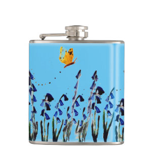 Floral Bluebells Butterfly Custom Color Heupfles