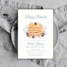 Floral Blueberry Pannenkoek Baby Brunch Baby showe