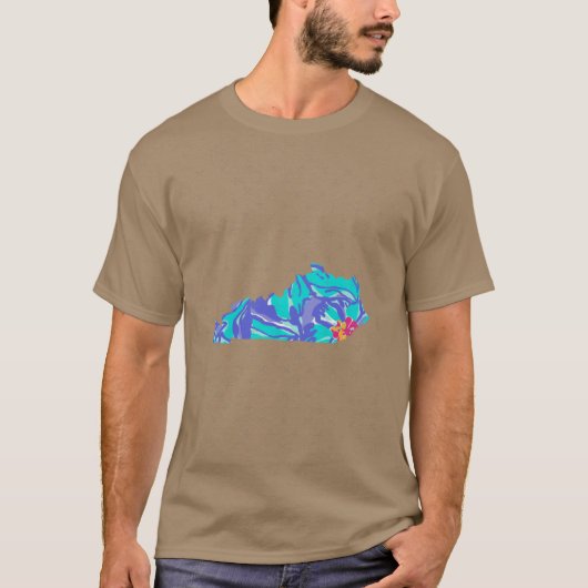 Floral Blues Kentucky T-shirt (Voorkant)