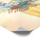 Floral Blues Premium Canvas Poster (8x10) (Hoek)