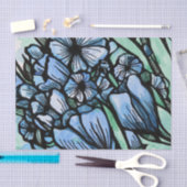 Floral Blues Tissuepapier (Craft)