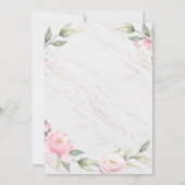 Floral Blush and Gold Vrijgezellenfeest Tea Party  Kaart (Achterkant)