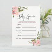 Floral Blush and Roos Gold Baby Predicted Game Kaart (Staand voorkant)