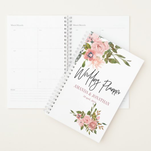 Floral Blush and Roos Gold Wedding Planner (Display)