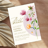 Floral Blush Bohemian Elegant Bridal Shower Kaart