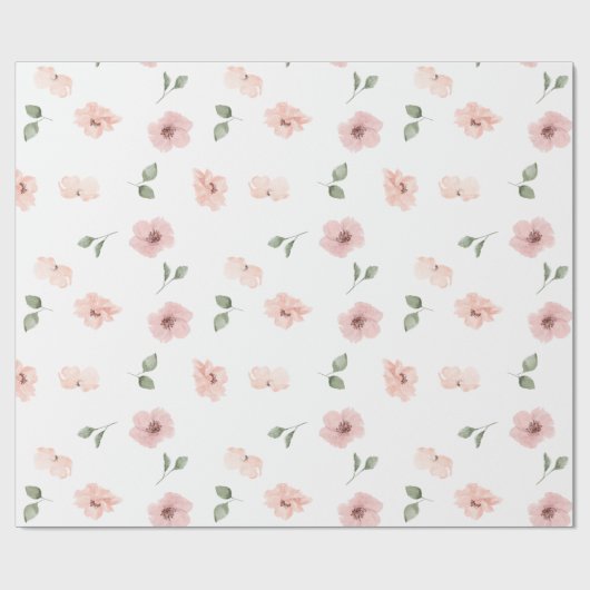 Floral Blush Cadeaupapier (Vlak)