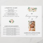 Floral Blush Celebration of Life Programme (Voorkant)