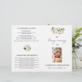 Floral Blush Celebration of Life Programme (Staand voorkant)