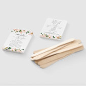 Floral Blush Elegant Magnolia Trouwprogramma Handwaaier (Niet-gemonteerd)