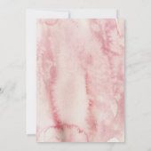 Floral Blush en Burgundy Birthday Party Kaart (Achterkant)