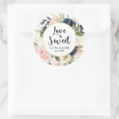 Floral Blush en Navy Love Is Sweet Sticker (Tas)