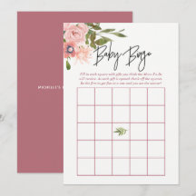 Floral Blush en Roos Gold Baby shower Baby Bingo
