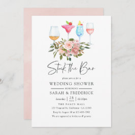 Floral Blush en Roos Gold Stock de Bar Kaart