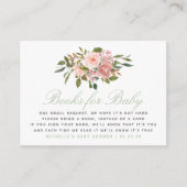 Floral Blush en Sage Baby shower Book Request Informatiekaartje (Voorkant)