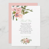 Floral Blush en Sage Baby shower Dank je Bedankkaart (Voorkant / Achterkant)