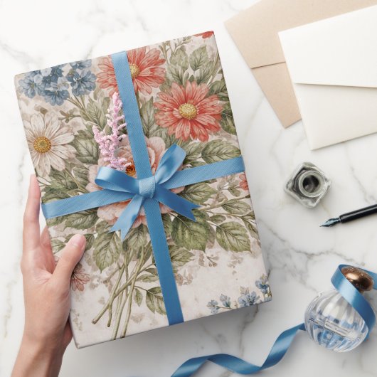 Floral Blush Garden Heirloom Pattern Cadeaupapier (Geschenken)