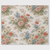 Floral Blush Garden Heirloom Pattern Cadeaupapier (Vlak)