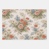 Floral Blush Garden Heirloom Pattern Inpakpapier Vel (Voorkant 2)