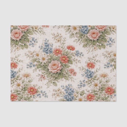 Floral Blush Garden Heirloom Pattern Tissuepapier (Voorkant)