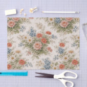 Floral Blush Garden Heirloom Pattern Tissuepapier (Craft)