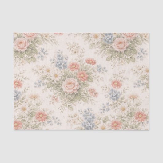 Floral Blush Garden Heirloom Pattern Tissuepapier (Voorkant)