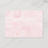 Floral Blush Gold Baby shower Book Request Informatiekaartje (Achterkant)