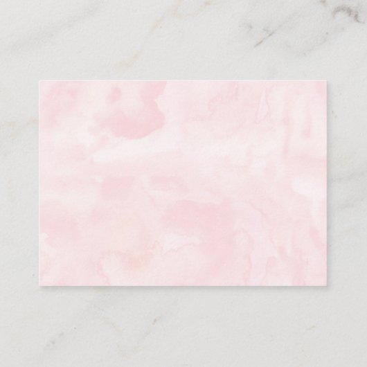 Floral Blush Gold Baby shower Diaper Raffle Informatiekaartje (Achterkant)