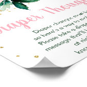 Floral Blush Gold Diaper over Baby shower Poster (Hoek)