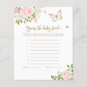 Floral blush goudvlinder raadt het baby voedsel aa (Voorkant)