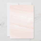 Floral Blush Graduation Party Waterverf Roze Kaart (Achterkant)