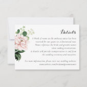 Floral Blush Greenery Elegant Botanical Details Kaart (Voorkant)