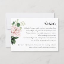 Floral Blush Greenery Elegant Botanical Details