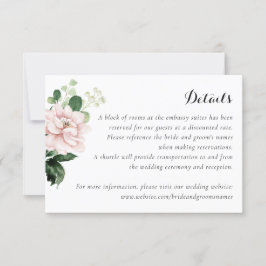 Floral Blush Greenery Elegant Botanical Details Kaart