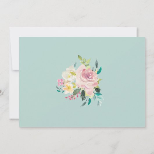 Floral Blush Greenery Eucalyptus Rehearsal Dinner Kaart (Achterkant)