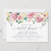 Floral Blush Greenery Eucalyptus Vrijgezellenfeest Kaart (Voorkant)