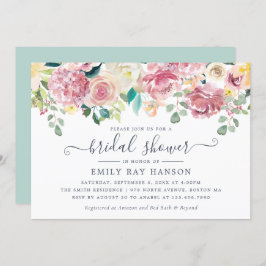 Floral Blush Greenery Eucalyptus Vrijgezellenfeest Kaart
